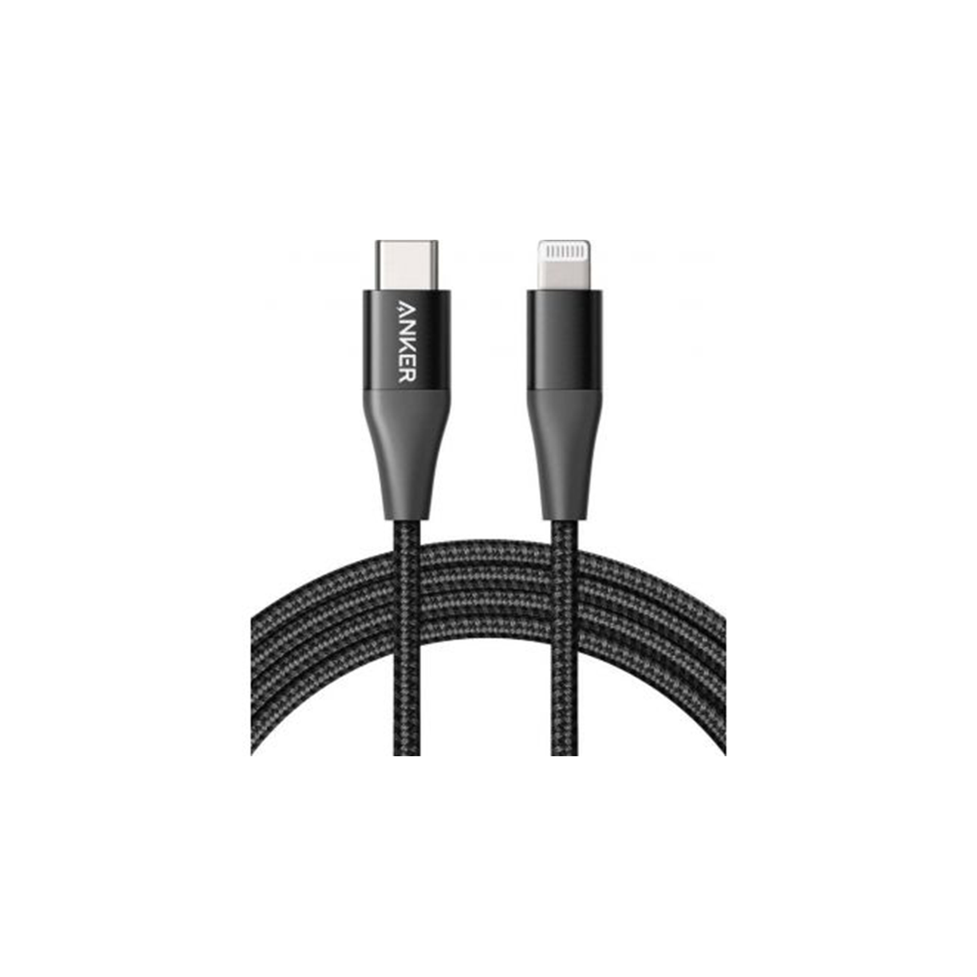Anker Powerline+II USB-C Cable with Lightning Connector 6FT - Black Anker Powerline+II USB-C Cable with Lightning Connector 6FT - Black